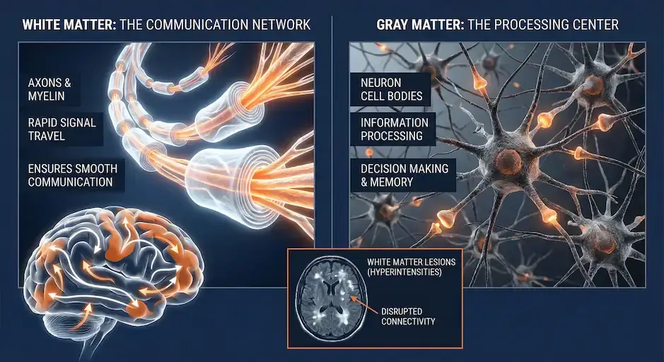 White Matter and Gray Matter Illustration